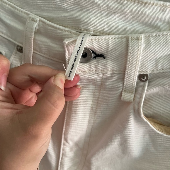 Rag & Bone Nina High Rise Ankle Cigarette Jeans White Size 27 - Picture 2 of 5
